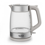 Tefal Glass Kettle KI605B30 electric kettle 1.7 L 2200 W Grey, Silver, Transparent