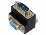 Adapter | D-Sub 9pin socket 90&deg; up/down,D-Sub 9pin plug | black