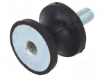 Vibration damper | M8 | &Oslash;: 30mm | rubber | L: 25mm | Thread len: 23mm