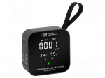 Meter: air quality | Range: 0&divide;500ppm CO | Humid.range: 20&divide;85%RH | &plusmn;4%