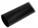 Heat shrink sleeve | glued | 3.5: 1 | 68mm | L: 1m | black