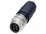 Connector: 7/8" | plug | PIN: 4 | straight | unshielded | 9A | 300V | IP67