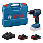 Bosch Powertools cordless drill/driver GSR18V-52 with 2 batteries 18 volts 2.0 amp hours in an L-case (retail)