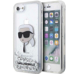 Karl Lagerfeld KLHCI8LNKHCH Hardcase Glitter Karl Head for iPhone 7/8/SE 2020 / SE 2022 / silver