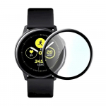 Fusion Nano 9H aizsargstikls pilnam ekrānam Samsung Galaxy Watch Active 2 44 mm melns