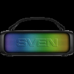 Speaker 2.0 portable SVEN PS-235, black (12W, TWS, ), power output 2x6W (RMS), Bluetooth, FM, USB, lithium 1500mA*h