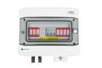 Switchgear attached DCAC hermetic IP65 EMITTER with Dehn 1000V type 2 DC surge arrester, 1 x PV string, 1 x MPPT // og. AC Dehn type 2, 20A 3-F