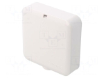 Enclosure: junction box | plaster embedded | IP20 | white