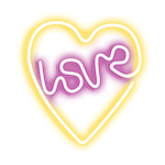 LED ribad // NEON FLEX LED strips // Neon led love w sercu fiolet biały nne02 neolia