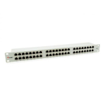 Equip Patchpanel 48x RJ45 Cat6 19" FTP 1HE ISO/IEC light grey