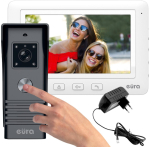 Eura videointerfoni monitor EURA VDP-45A3 ALPHA 7'' White, 1 sissep&auml;&auml;su tugi