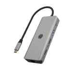 Stacja dokująca IB-DK4012-CPD 9w1, 2x HDMI, 4K60Hz, 3xUSB, 100W PD,LAN, Czytnik kart