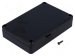 Enclosure: multipurpose | X: 80mm | Y: 120mm | Z: 27.5mm | ABS | black