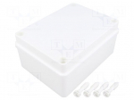 Enclosure: multipurpose | X: 110mm | Y: 150mm | Z: 70mm | white | IP65