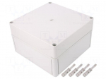 Enclosure: multipurpose | X: 180mm | Y: 182mm | Z: 111mm | PK | light grey