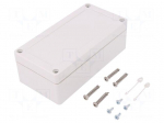 Enclosure: multipurpose | X: 82mm | Y: 162mm | Z: 55mm | TG PC | grey | IK08