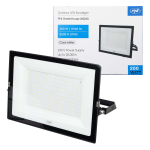 Kompaktne ja v&otilde;imas 200W LED-prožektor, 6400K, 17540 lm, IP65, 375 &times; 37 &times; 290 mm