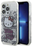 Back panel cover Hello Kitty Apple iPhone 15 Pro 6.1 hardcase IML Kitty On Bricks Graffiti White