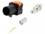 Plug | FAKRA II SMB | male | straight | RG174,RG316 | crimped | black