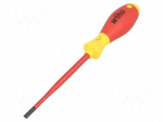 Screwdriver | insulated,slim | slot | 5,5x1,0mm | Blade length: 125mm