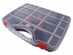 Container: compartment box | 460x330x80mm | black | polypropylene