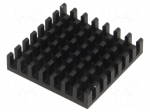 Heatsink: extruded | black | L: 29mm | W: 29mm | H: 6mm | aluminium