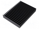 Heatsink: extruded | grilled | black | L: 75mm | W: 100mm | H: 15mm