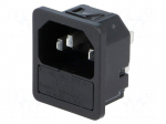 Connector: AC supply | socket | male | 10A | 250VAC | IEC 60320