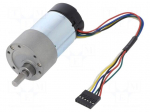 Motor: DC | with gearbox | 24VDC | 3A | Shaft: D spring | 530rpm | &Oslash;: 37mm