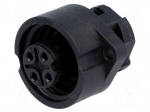 Connector: circular | socket | PIN: 4 | female | screw terminal | 400V