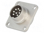 Connector: M16 | socket | male | soldering | PIN: 8 | 5A | 100V | IP65,IP67