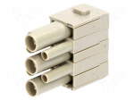 Connector: HAN | module | female | Han Modular CD | PIN: 7(3+4) | 830V