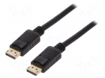 Cable | DisplayPort 1.2 | DisplayPort plug,both sides | 5m | black