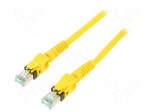 Patch cord | S/FTP | 6a | stranded | Cu | PUR | yellow | 3m | halogen free