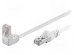 Patch cord | F/UTP | 5e | stranded | CCA | PVC | white | 5m | 26AWG