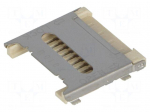 Connector: for cards | SD Micro | shielded,with hinged cover | SMT
