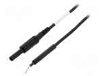 Test lead | 19A | 4mm banana plug-probe tip | Len: 0.5m | black