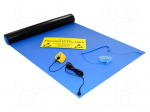 Protective bench kit | ESD | 600x1200mm | Thk: 2mm | blue | <100M&Omega;