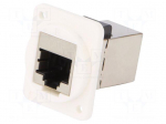 Coupler | coupler | FT | PIN: 8 | Cat: 6 | shielded | 8p8c | 19x24mm | plastic