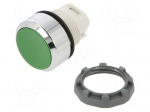Switch: push-button | 22mm | green | none | IP66 | flat | MPI | Pos: 2