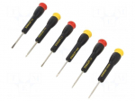 Screwdriver: precision-set | precision | Phillips,slot | 6pcs.