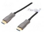 Cable | HDMI plug,both sides | 30m | black | metal
