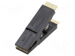 Test clip | black | gold-plated | SO18,SOIC18,SOJ18 | 10mm | max.150&deg;C
