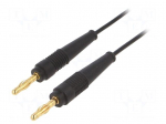 Test lead | 60VDC | 30VAC | 19A | banana plug 4mm,both sides | black