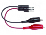 Test lead | BNC plug,crocodile clip x2 | Urated: 45V | Len: 0.149m