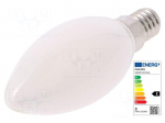 LED lamp | white warm | E14 | 230VAC | 250lm | P: 2.2W | 2700K | CRImin: 80