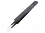 Tweezers | Blade tip shape: sharp | Tweezers len: 110mm | ESD