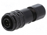 Connector: circular | plug | male | PIN: 4 | IP67 | SA6 | 3.5&divide;4mm | 3A | 30V