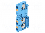 Splice terminal: rail | 41A | spring clamp | blue | wemid | 6mm2 | ways: 1