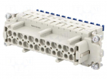 Connector: HDC | contact insert | female | 16A | 500V | Han&reg; ES Press